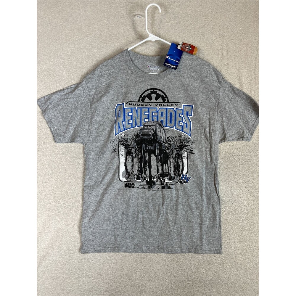 Champion Shirt Adult Large Gray Star Wars Renegades HV NY MLB Graphic Tee Mens